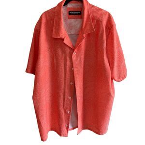 Nick Graham Coral Camp-Collar Short Sleeve Button-Down Shirt